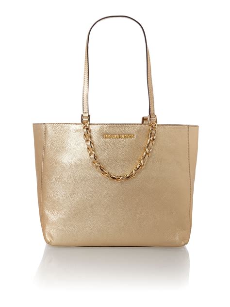 michael kors gold metallic purse|michael kors gold purse large.